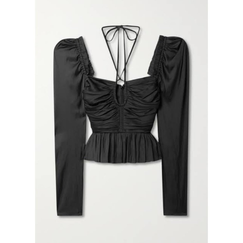 NWD Ulla Johnson Mirelle Blouse Black Sz 4 U91